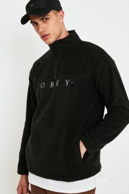 obey half zip sweatshirt