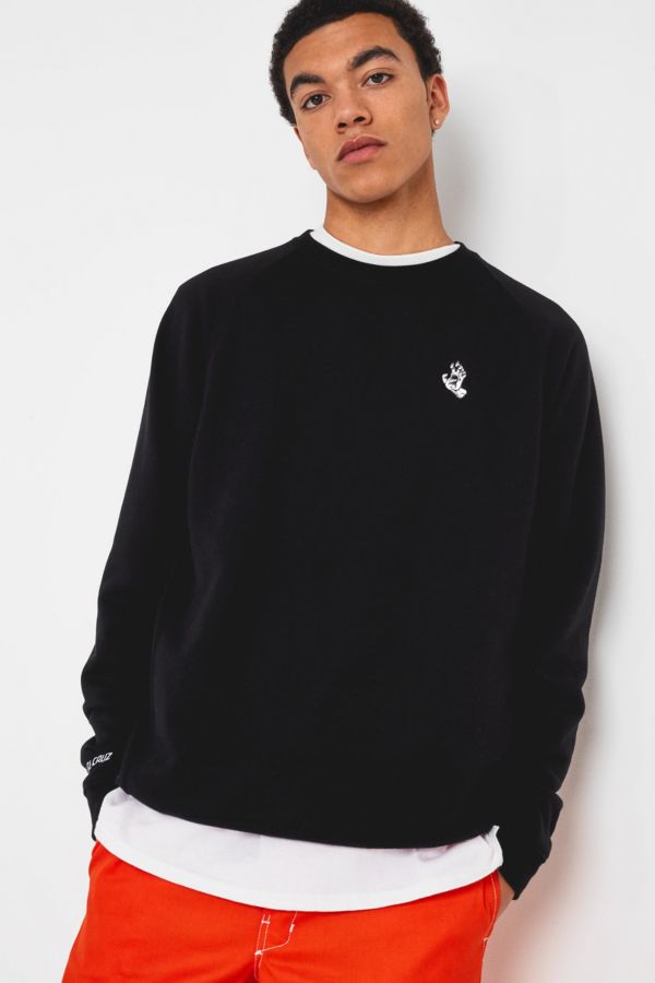 Santa Cruz Screaming Hand Black Crew Neck Sweatshirt | Urban Outfitters UK