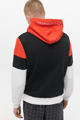 calvin klein colour block hoodie