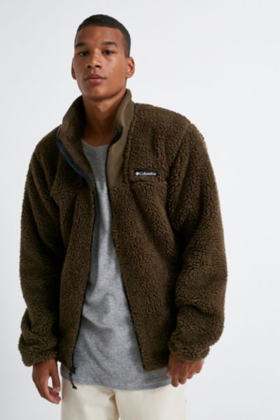 Columbia Winter Pass Olive Fleece Full-Zip Jacket | Urban Outfitters UK