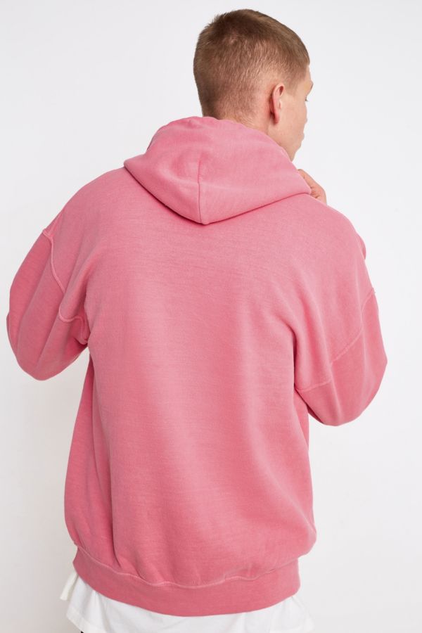 iets frans...Pink Fluorescent Embroidered Hoodie | Urban Outfitters UK