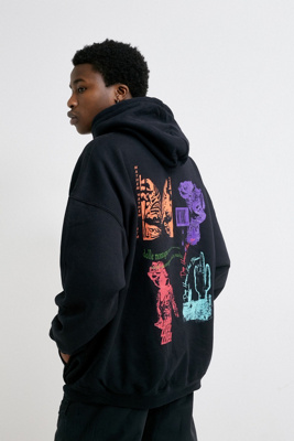 neon print hoodie