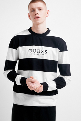 guess striped sweatshirt