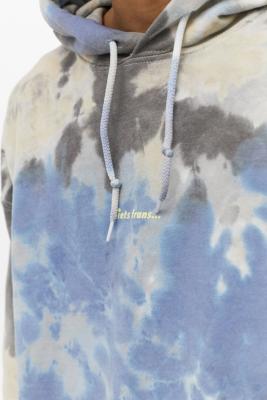 tie dye hoodie blue