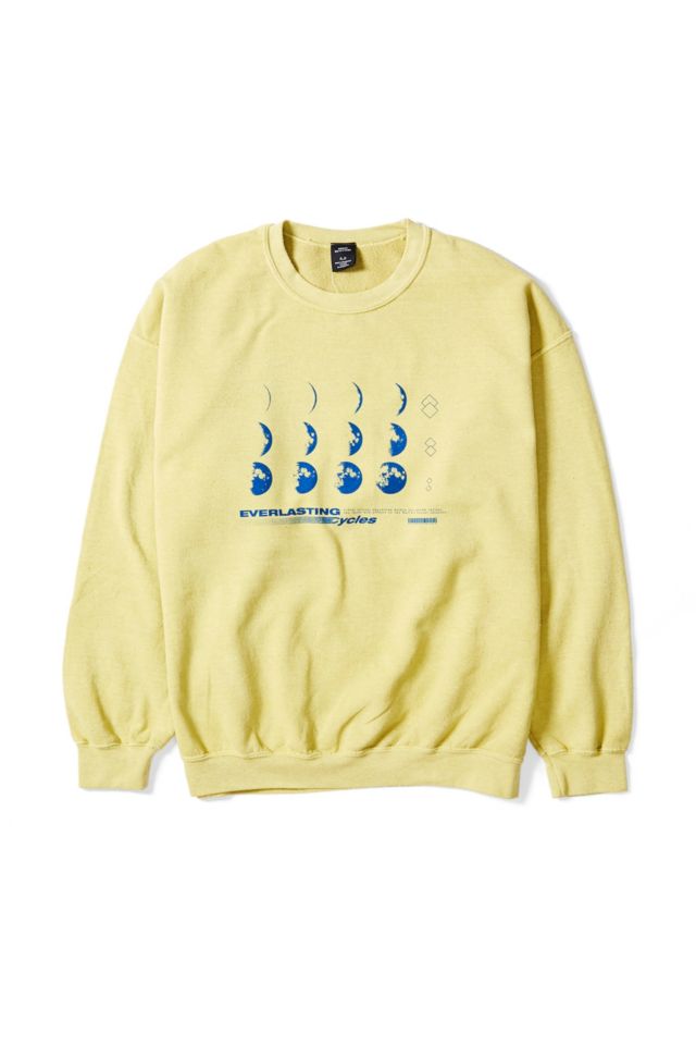 UO Mustard Yellow Moon Phase Sweatshirt | Urban Outfitters UK