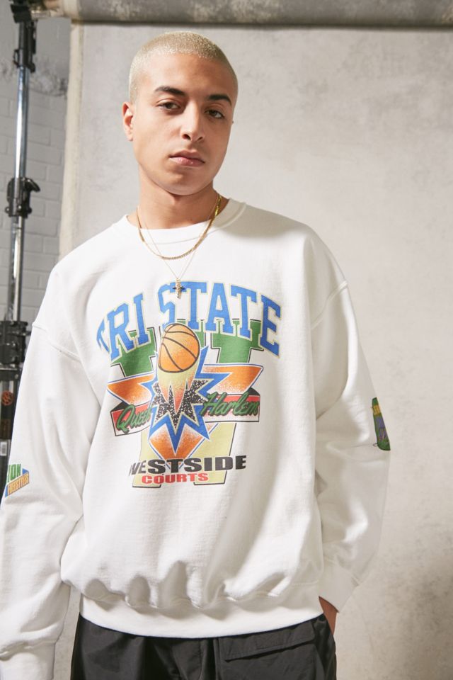 UO White Tri State Sweatshirt | Urban Outfitters UK