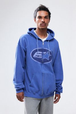 UO – Reißverschluss-Hoodie „E-Star“ in Marineblau