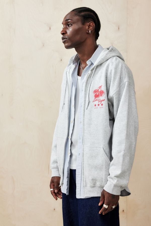 Slide View: 4: UO Las Vegas Zip-Up Hoodie