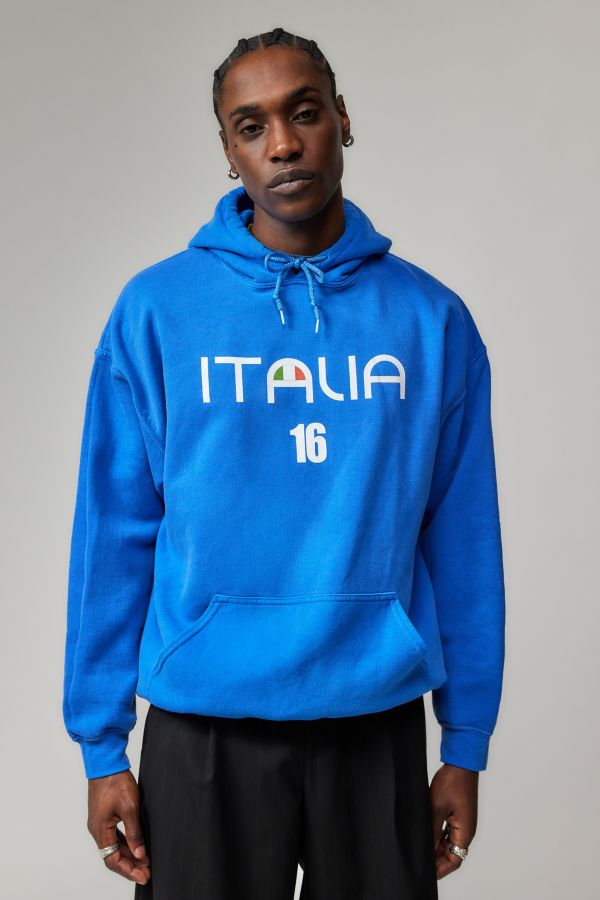 Slide View: 1: UO Blue Italia Hoodie