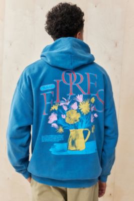 Sudadera con Capucha UO Azul Flores