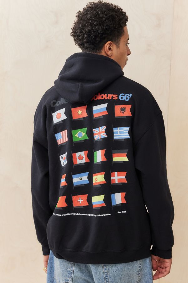 Slide View: 1: UO Black Flags Hoodie