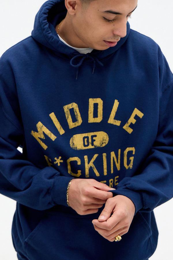 Slide View: 3: UO Navy Mitten Von F*cking Nirgendwo Hoodie