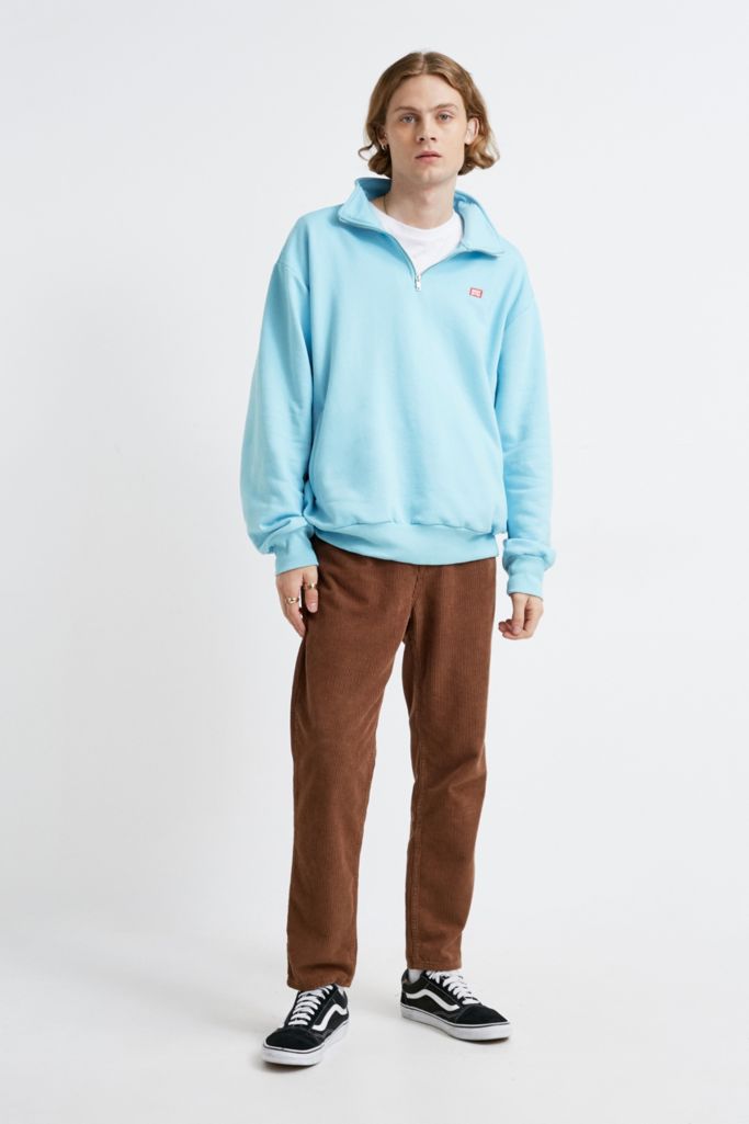 Ss:SWEET SKTBS ‘90s Blue Loose Quarter-Zip Sweatshirt | Urban Outfitters UK