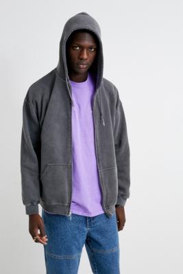 black zip through hoodie