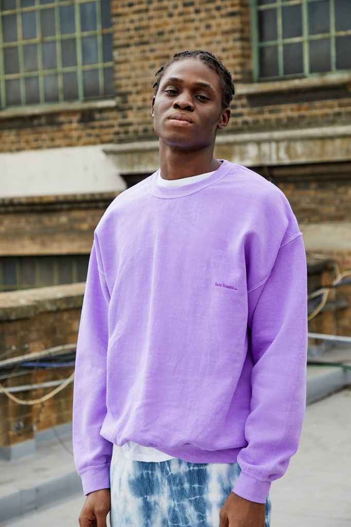 iets frans… Men’s Overdyed Purple Crew Neck Sweatshirt | Urban