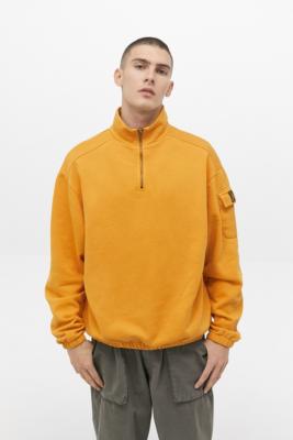 yellow quarter zip sweatshirt