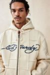 Thumbnail View 1: Ed Hardy UO Exclusive Ecru Patchwork Sherpa Hoodie