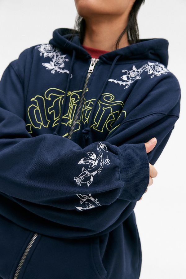 Slide View: 4: Ed Hardy UO Exclusive Rose Zip-Up Hoodie