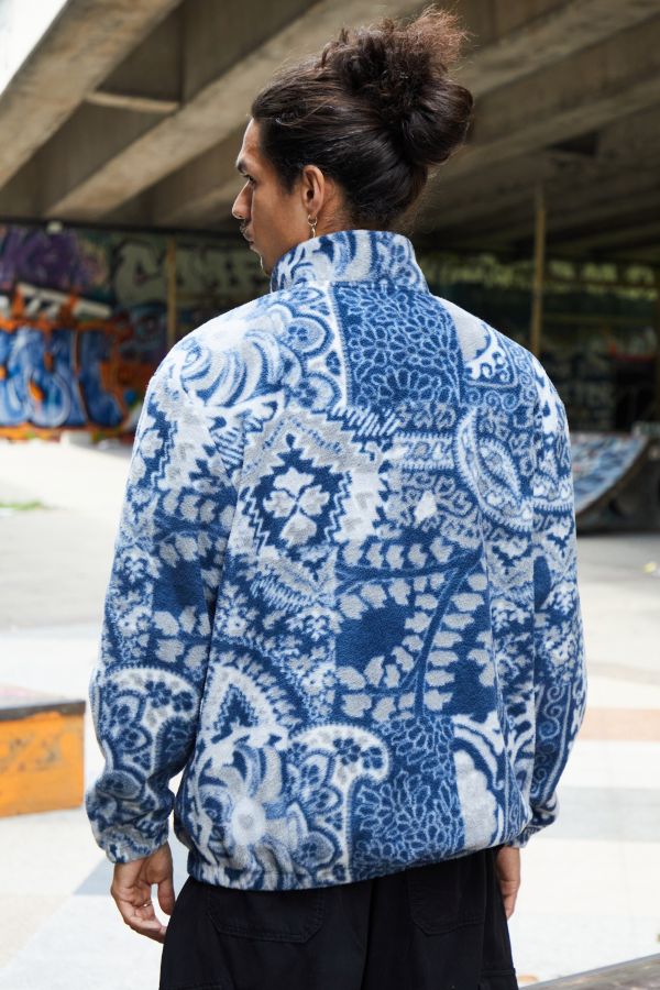 Slide View: 4: BDG Paisley Half-Zip Fleece