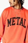 Thumbnail View 1: KERRANG! – Sweatshirt „Metal“ in Orange mit Rundhalsausschnitt