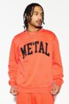 Thumbnail View 2: KERRANG! – Sweatshirt „Metal“ in Orange mit Rundhalsausschnitt