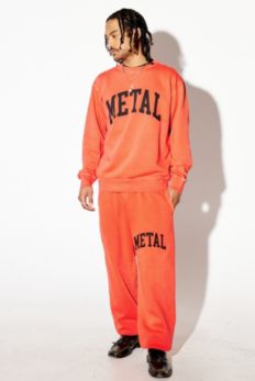 Slide View: 3: KERRANG! – Sweatshirt „Metal“ in Orange mit Rundhalsausschnitt