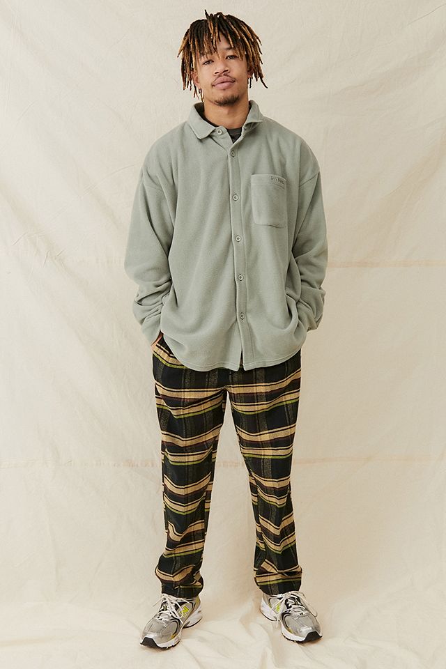 UO Plaid Flannel Beach Trousers | Urban Outfitters UK