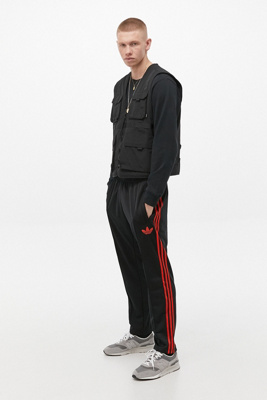 adidas 3 stripe red track pants