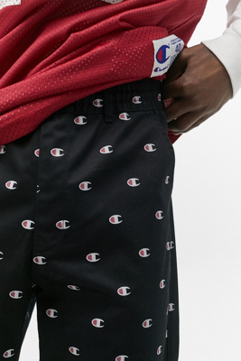 champion all over print joggers black