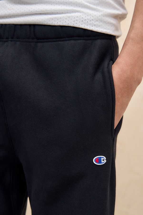 Slide View: 3: Joggers Champion Black Reverse Weave à ourlet droit