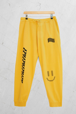 yellow track pants mens