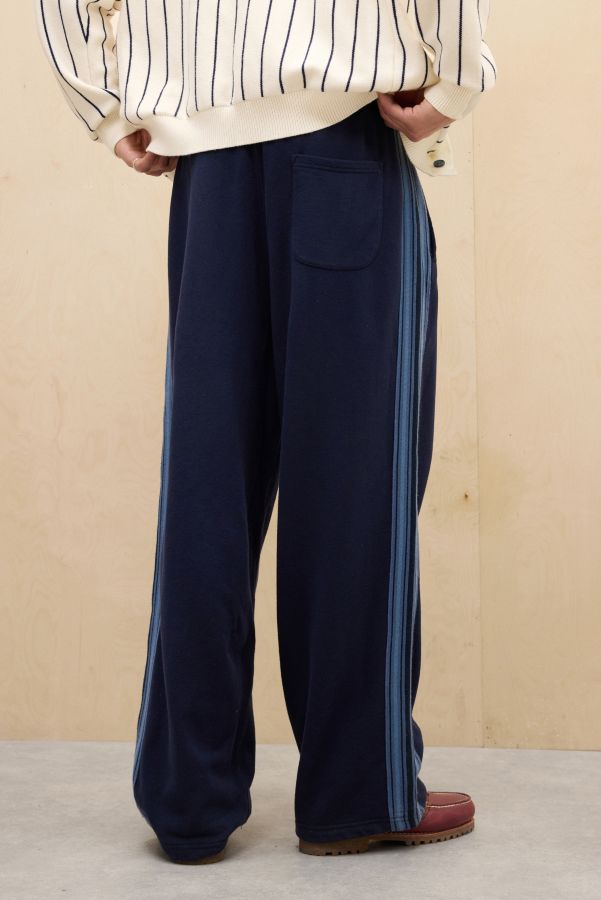 Slide View: 4: iets frans... Navy Harri Side Tape Joggers