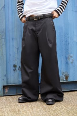 Jaded London Black Studded Goliath Trousers