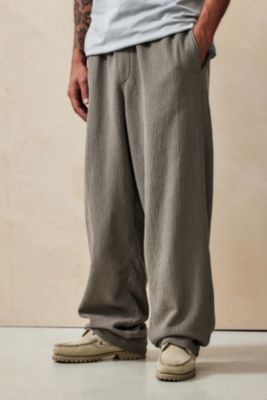 Loom Grey Flood Textured Trousers