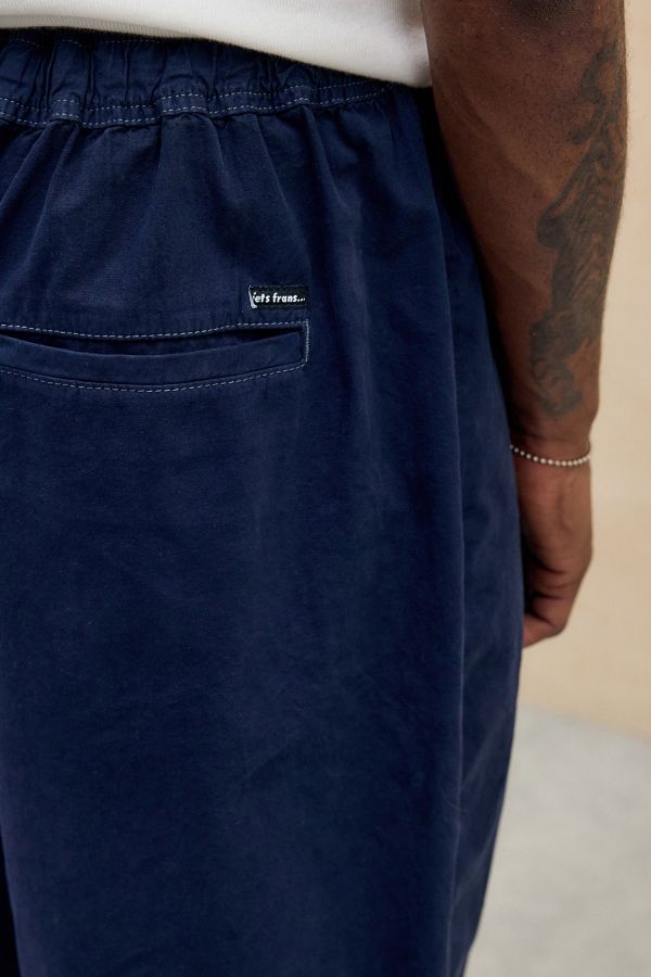 Vista diapositiva: 4: iets frans... Pantaloni Chino Harri in Popeline Blu Navy