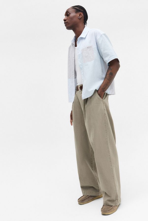 Slide View: 2: BDG Sage Eli Herringbone Chino Trousers