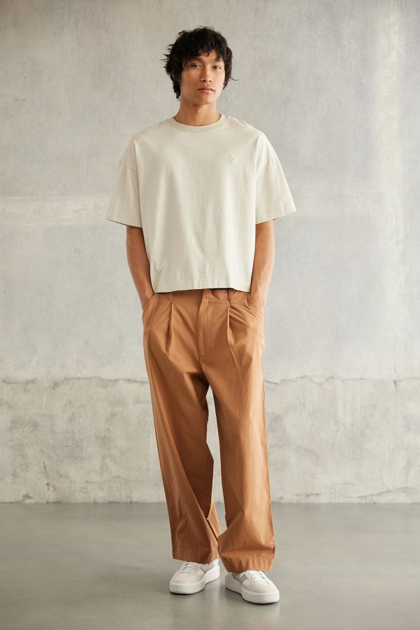 Slide View: 3: Standard Cloth Jason Taupe Wide Leg Trousers