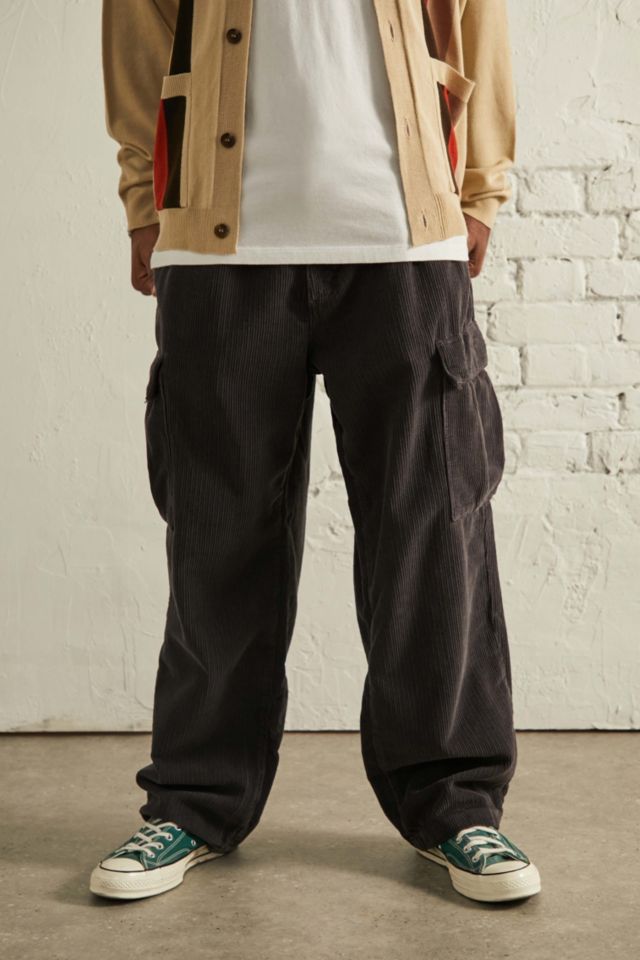 Temporary Collective UO Exclusive Black Corduroy Trousers | Urban ...