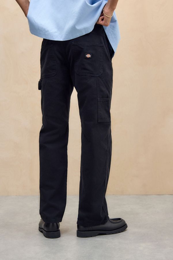 Slide View: 3: Dickies Black Canvas Carpenter Trousers