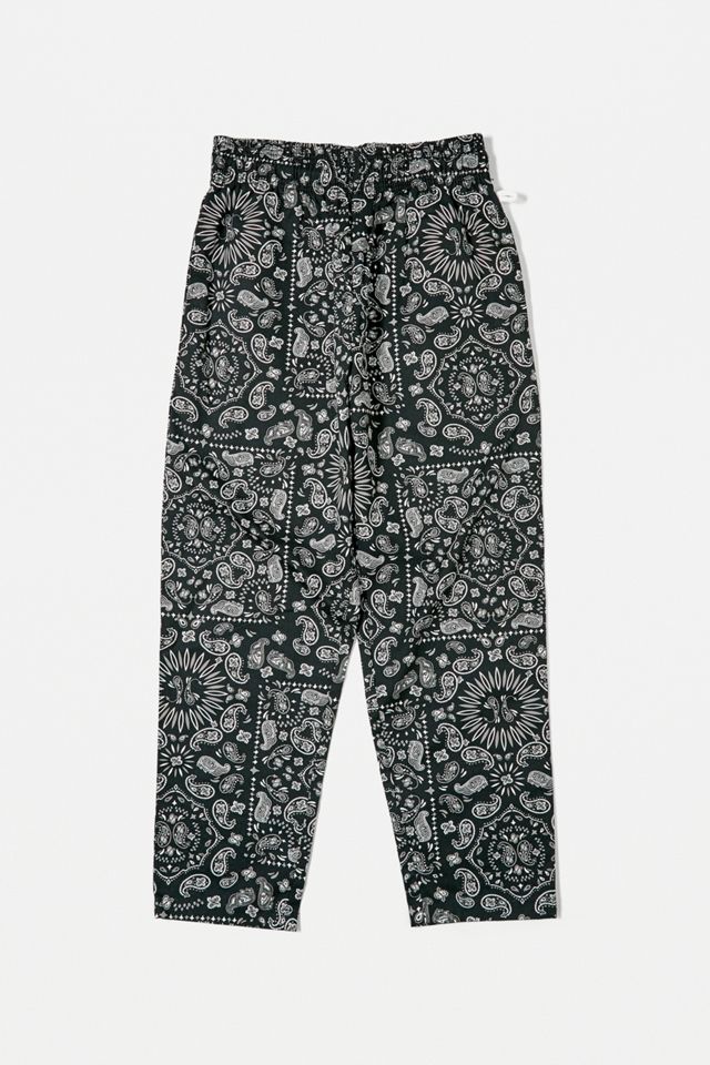 Cookman UO Exclusive Black Paisley Chef Pants Urban Outfitters UK