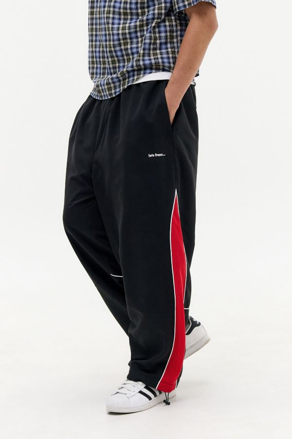 Slide View: 1: iets frans... Black Harri Microfiber Track Pants