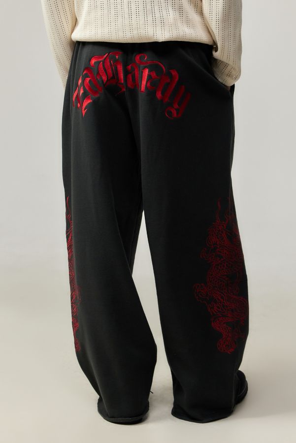 Slide View: 1: Ed Hardy UO Exclusif Noir Dragon Larges Joggers