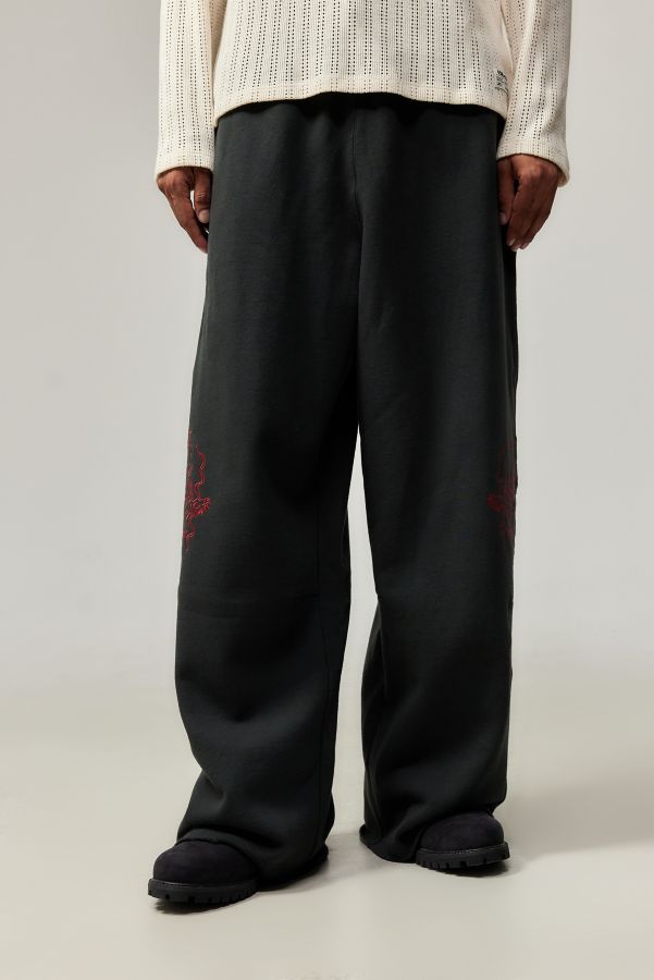 Slide View: 2: Ed Hardy UO Exclusif Noir Dragon Larges Joggers