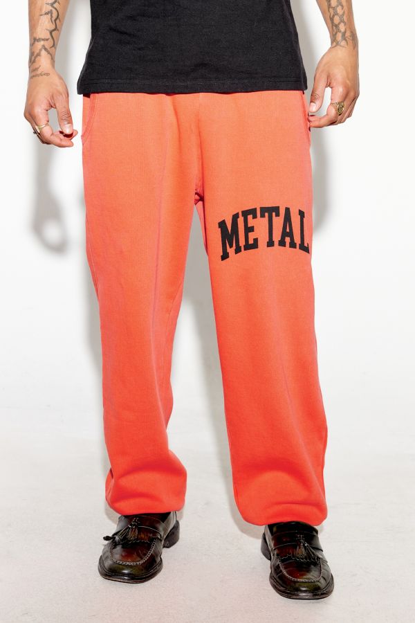 Slide View: 1: KERRANG! – Jogginghosen „Metal“ in Acid-Orange