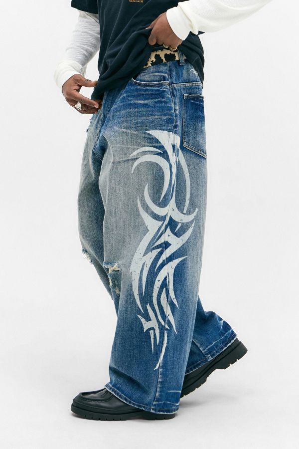 Vista de diapositivas: 1: Jeans Colossus Blade de Lavado Claro Jaded London