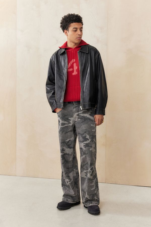 Slide View: 2: Jaded London Schwarz Camouflage Tief Taille Colossus Jeans