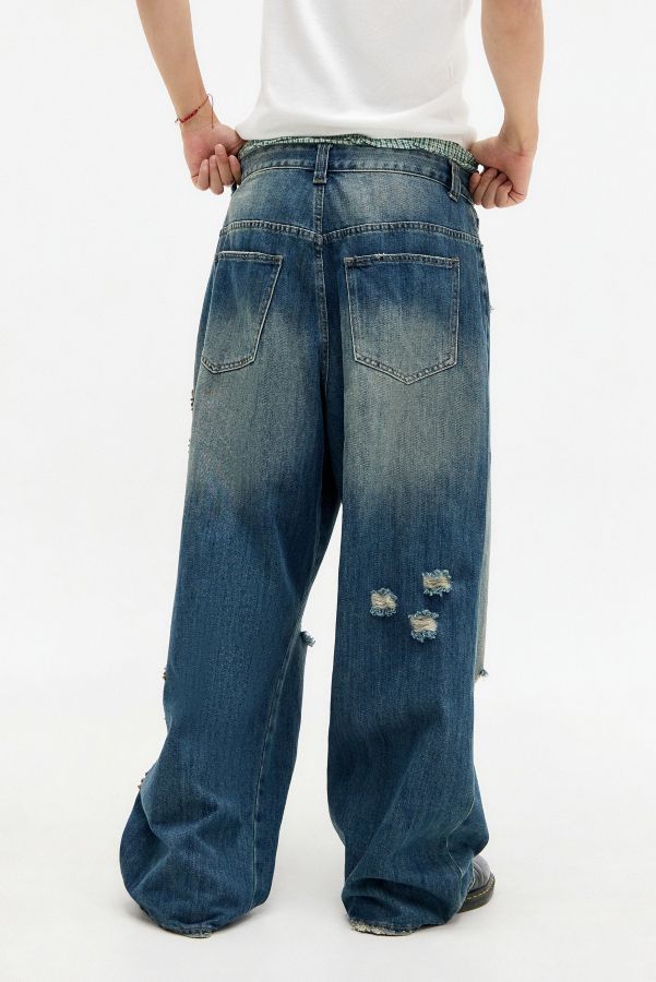 Slide View: 4: Jaded London Tattoo Stud XL Koloss Jeans