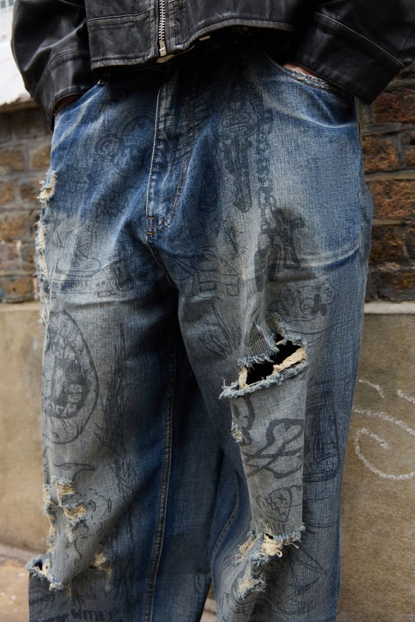 Vista de diapositivas: 5: Jeans Lavados Jaded London Graffiti XL Colossus