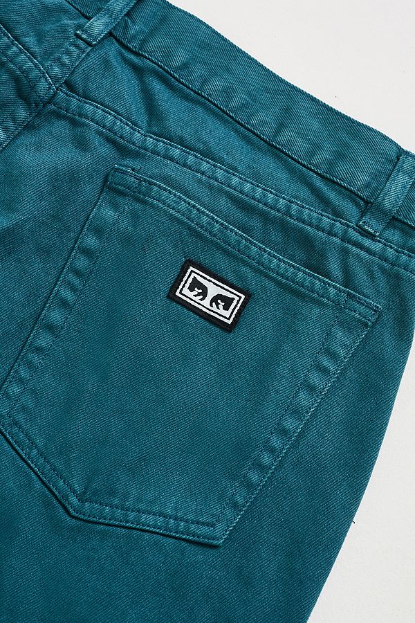 OBEY Hardwork Denim Dark Teal Jeans | Urban Outfitters UK