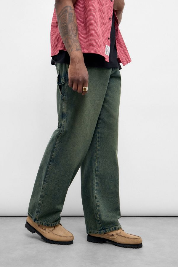 Slide View: 3: Dickies Green Tone Faded Loose Jeans